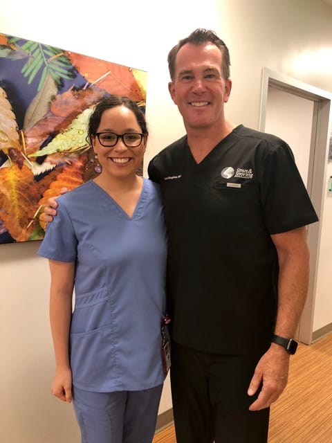 Emily, Physician Assistant student shadowed Dr. Slaughter